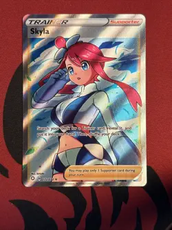 Skyla - 072/072 - Pokemon Shining Fates Sword Shield Full Art Ultra Rare Card NM - Image 1