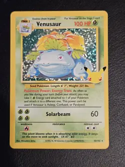 Venusaur - 15/102 - Pokemon Celebrations Classic Collection Holo Rare Card NM - Image 2