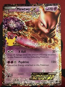 Mewtwo EX - 54/99 - Pokemon Celebrations Classic Collection Ultra Rare Card NM - Image 1