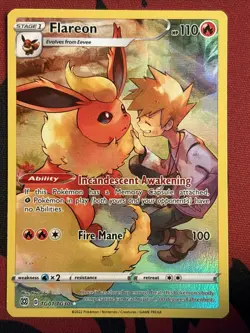 Flareon - TG01/TG30 - Pokemon Brilliant Stars Sword & Shield Holo Rare Card NM - Image 1