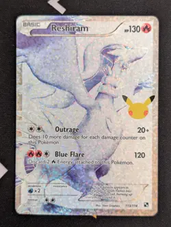 Reshiram - 113/114 - Pokemon Celebrations Classic Collection Ultra Rare Card NM - Image 1