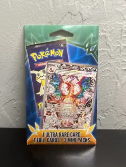Pokemon Mini Pack 3 Packs 1 Ultra Rare 4 Foil Cards - Image 1