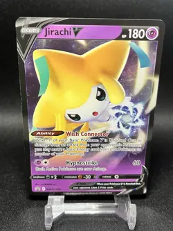 Pokemon TCG Jirachi v SWSH299 Sword & Shield Promo Holo Card, English Edition - Image 1
