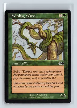 WINDING WURM - MTG Magic the Gathering Card - Urza's Saga - Common - Image 1