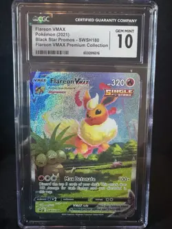 Pokemon TCG Flareon VMAX SWSH180 Sword & Shield Promo Card Holo PSA 10 - Image 1