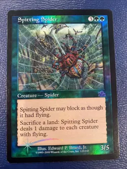 MTG - FOIL Spitting Spider - Prophecy - NM - Unplayed Cond - Rare - MAGIC CARD - Image 1
