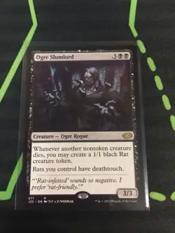 MTG Magic The Gathering Ogre Slumlord J22 Anime Rare Black Rat Lord Commander - Image 1