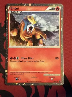 Pokemon Entei - HGSS20 - Ultra Rare Pokemon Heart Gold Soul Silver LP - Image 1