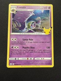 2021 Pokemon TCG Celebrations 25th Anniversary Lunala 015/025 NM Holo Rare - Image 1