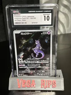 CGC 10 GEM MINT MEWTWO 183/165 ART RARE HOLO - Japanese Pokemon Card - Image 1