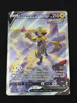 Pokemon Card Zeraora V Chilling Reign 166/198 Ultra Rare Alt Full Art Holo NM - Image 1