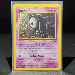 Pokemon Card Neo Discovery Unown [A] 33/75 Non-Holo - LP - Image 1