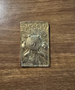 Pokemon 1999 23k Gold Plated Trading Card Burger King Promo #61 POLIWHIRL - Image 1