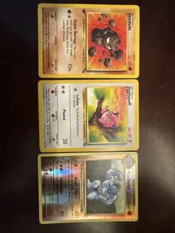 VINTAGE HOLO POKEMON 3 CARD LOT MP/HP - Image 1
