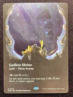 🌈 Godless Shrine - Galaxy Foil - Borderless - MTG Edge of Eternities M/NM - Image 1