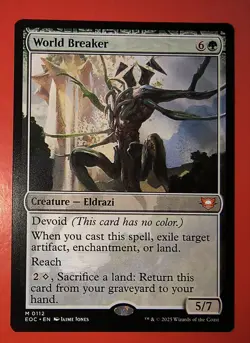 MTG, EDGE OF ETERNITIES * WORLD BREAKER* #0112, MYTHIC, REGULAR, EOC - Image 1