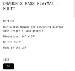 MTG Brain Dead Dragon's Pass Playmat In-Hand - Image 2