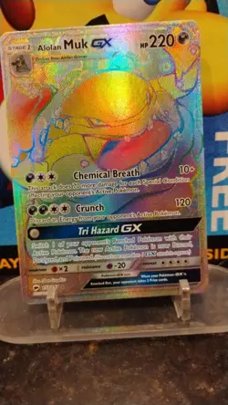 Alolan MUK GX Burning Shadows POKEMON Full-Art Holo 2017 Trading Card 157/147 - Image 1