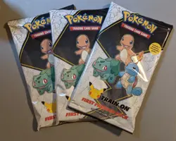 Pokemon TCG First Partner Pack Kanto x3 Factory Sealed - Image 1