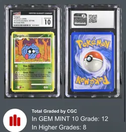 2008 Pokemon Great Encounters Tangela Reverse Holo #87 CGC Gem Mint 10 - POP 12 - Image 1