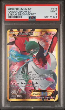 2016 POKEMON XY STEAM SIEGE SECRET #116 FULL ART/GARDEVOIR EX PSA 9 - Image 1
