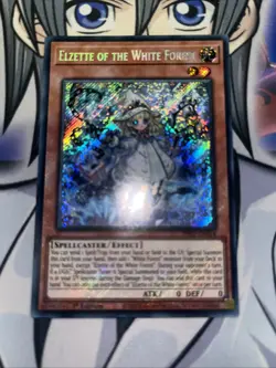 YUGIOH ELZETTE OF THE WHITE FOREST SECRET RARE 1ST EDITION INFO-EN014 - Image 1