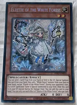 YUGIOH ELZETTE OF THE WHITE FOREST SECRET RARE 1ST EDITION INFO-EN014 - Image 1