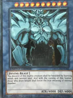 Obelisk the Tormentor YGLD-ENG02 Ultra Rare Limited Edition Yugioh NM - Image 3