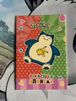 Pokemon Snorlax & Pikachu Electric Pikachu Peru Exclusive Card - Image 1