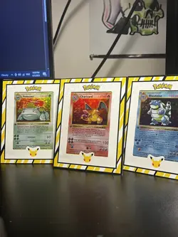 2021 McDonald's Pokemon TCG Pikachu 25th Anniversary X3 Card Display FRAME ONLY - Image 1