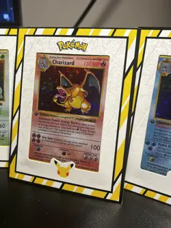2021 McDonald's Pokemon TCG Pikachu 25th Anniversary X3 Card Display FRAME ONLY - Image 2