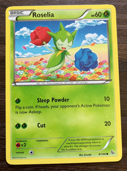 Roselia 8/106 - 2014 Pokemon Flashfire Common Card - CLEAN NM - Image 1