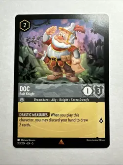 Doc - Bold Knight 193/204 Shimmering Skies Regular Disney Lorcana Card Fresh NM - Image 1