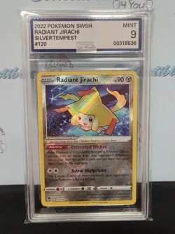 Pokemon 2022 Silver Tempest AGS Mint 9 Radiant Jirachi Rare Holo Card - Image 2