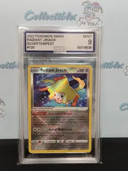 Pokemon 2022 Silver Tempest AGS Mint 9 Radiant Jirachi Rare Holo Card - Image 4
