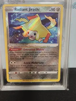 Pokemon 2022 Silver Tempest AGS Mint 9 Radiant Jirachi Rare Holo Card - Image 5