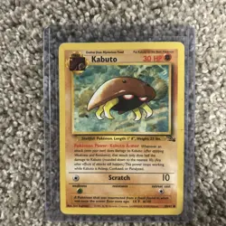 Pokemon TCG Kabuto W Gold Stamp Wizards Promo WOTC 50 Fossil Card - Image 1
