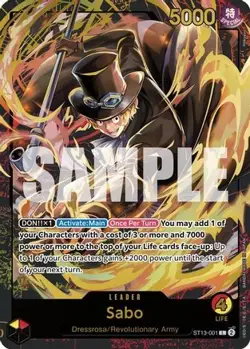 Sabo (Premium Card Collection -Leader Collection-) [ST13-001] (One Piece - Image 1