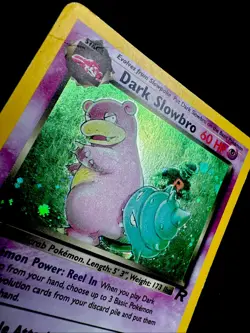 Dark Slowbro 12/82 MP Team Rocket Holo Pokemon Card Moderate Play - Image 2