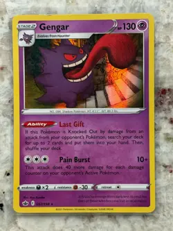 Pokemon TCG 057/198 Gengar Chilling Reign Holo Rare Pokemon Card - Image 1