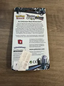 Pokemon Sun & Moon Ultra Prism Blister Booster Packs Promo Card + Coin Sandshrew - Image 2
