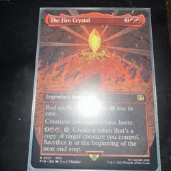 MTG The Fire Crystal - Borderless, NM-Mint, English Final Fantasy - Image 1