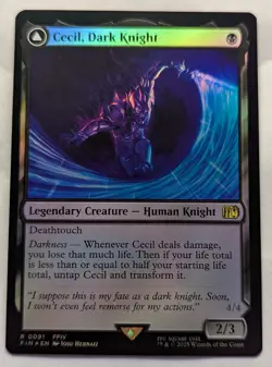 Foil CECIL, DARK NIGHT - Final Fantasy MTG Magic: the Gathering - Image 1