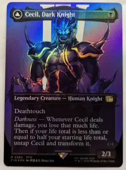 Full Art Foil CECIL, DARK NIGHT - Final Fantasy MTG Magic: the Gathering - Image 1