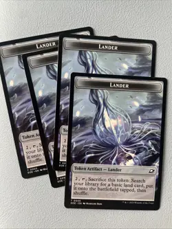 4 X Lander Token #0005/Robot Token #0010 Edge of Eternities MTG Magic NM - Image 1