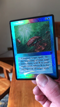 MTG - Mana Drain - English - Legends - FOIL - Art Alt - WATCH VIDEO OF ITEM!!! - Image 2