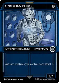 Cyberman Patrol (Showcase) -Foil Light Play MTG Universes Beyond: Doctor Who - Image 1