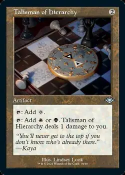 Talisman of Hierarchy -Foil Light Play MTG Modern Horizons 1 Retro Frames - Image 1