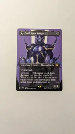 MTG magic FINAL FANTASY rare CECIL DARK KNIGHT borderless FIN #380 - Image 1