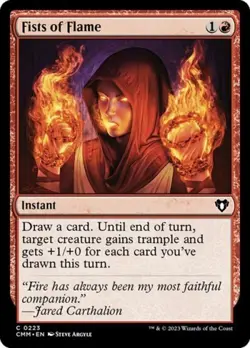 Fists of Flame -Foil Light Play MTG Commander Masters - Image 1